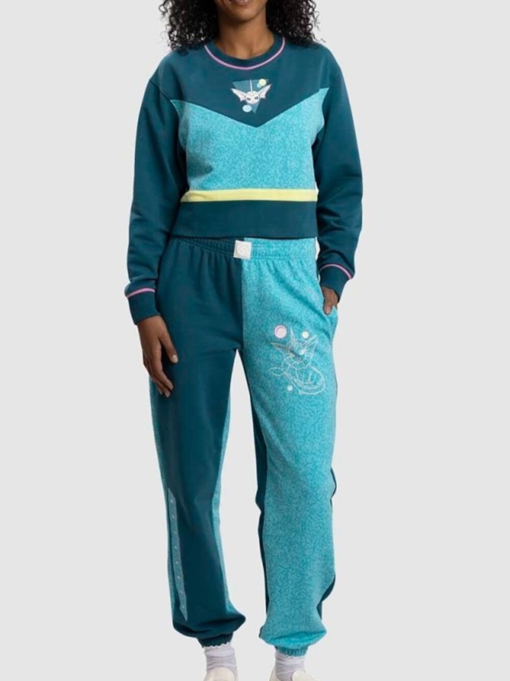 Eeevee Evolutions Vaporeon Sweatpants and Crop Sweatshirt Sweatsuit Set